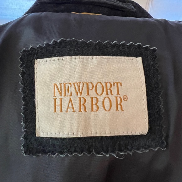 Newport Harbor Black Leather Jacket - Size Small - Picture 3 of 4